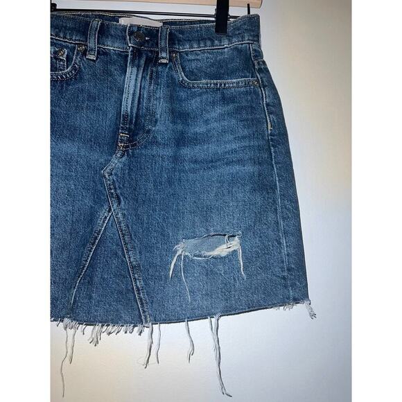 Everlane the reconstructed denim skirt size 24 (0) - Picture 3 of 8